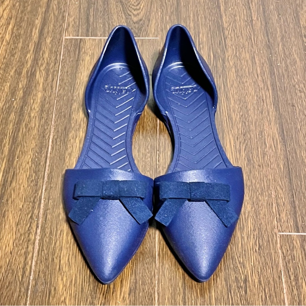 Native Shoes | Audrey Mini Bow D’orsay Flats | Stellar Blue (Size 6)